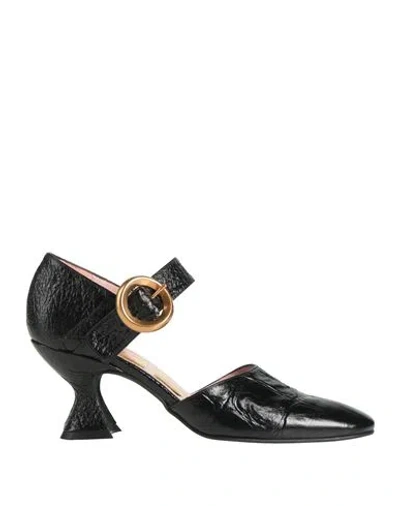 Ras Woman Pumps Black Size 8 Leather