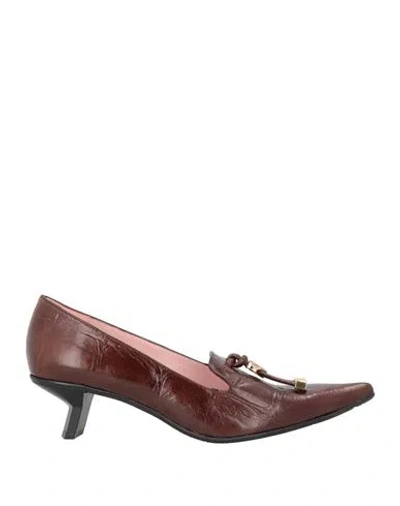 Ras Woman Pumps Brown Size 8 Leather