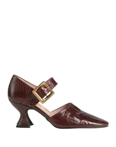 Ras Woman Pumps Brown Size 9 Leather