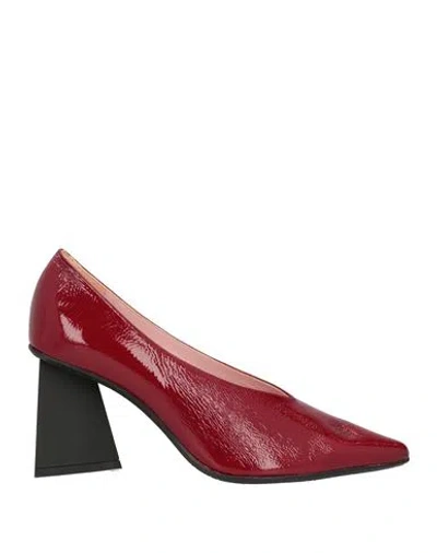 Ras Woman Pumps Burgundy Size 8 Soft Leather In Red