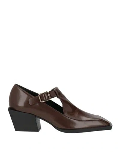 Ras Woman Pumps Chocolate Brown Size 7 Leather In Multi