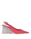 Ras Woman Pumps Coral Size 7 Leather In Red