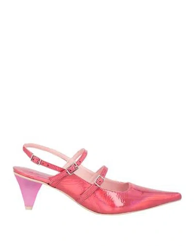 Ras Woman Pumps Fuchsia Size 8 Leather In Pink