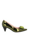 Ras Woman Pumps Green Size 8 Leather