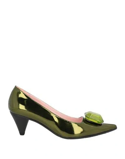 Ras Woman Pumps Green Size 8 Leather