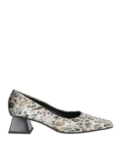 Ras Woman Pumps Grey Size 8 Textile Fibers In Gray