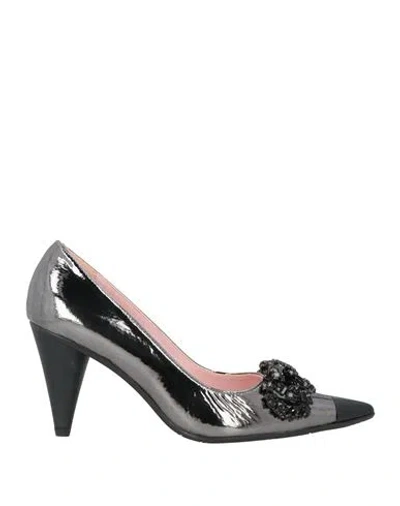 Ras Woman Pumps Lead Size 7 Leather In Grey