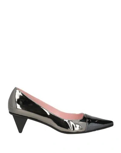 Ras Woman Pumps Lead Size 8 Leather In Grey