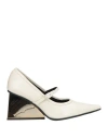 Ras Woman Pumps Off White Size 8 Leather