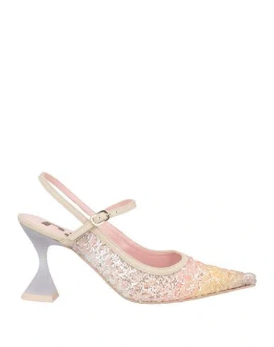 Ras Woman Pumps Pink Size 8 Textile Fibers In Multi