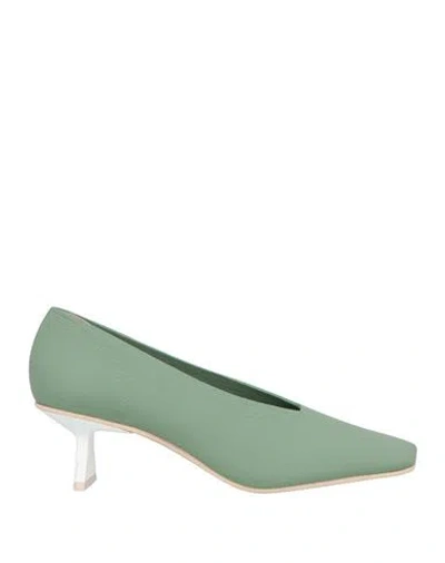 Ras Woman Pumps Sage Green Size 7 Leather In Multi