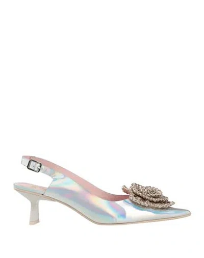 Ras Woman Pumps Silver Size 10 Leather