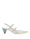 Ras Woman Pumps Silver Size 8 Leather