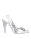 Ras Woman Pumps Silver Size 8 Leather In Silver