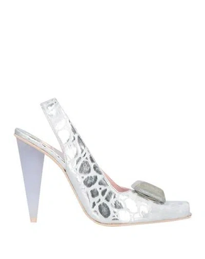 Ras Woman Pumps Silver Size 8 Leather