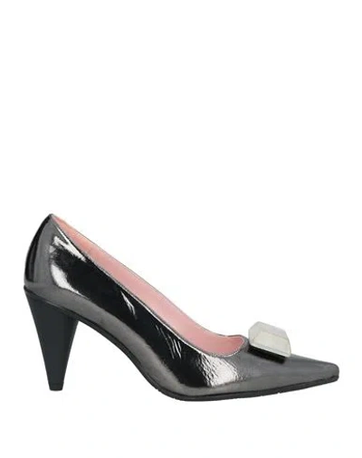 Ras Woman Pumps Steel Grey Size 8 Leather