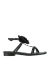 Ras Woman Sandals Black Size 8 Leather