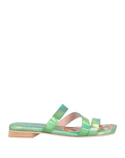 Ras Woman Sandals Green Size 7 Leather