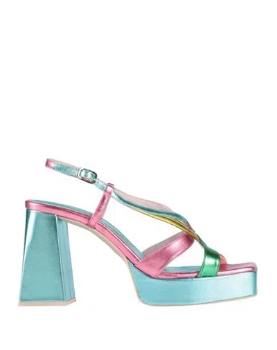 Ras Woman Sandals Green Size 9 Leather