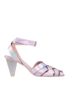 Ras Woman Sandals Lilac Size 8 Leather In Purple