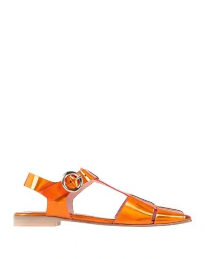 Ras Woman Sandals Orange Size 7 Leather