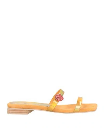 Ras Woman Sandals Orange Size 7 Leather