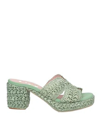 Ras Woman Sandals Sage Green Size 7 Synthetisches Material In Multi