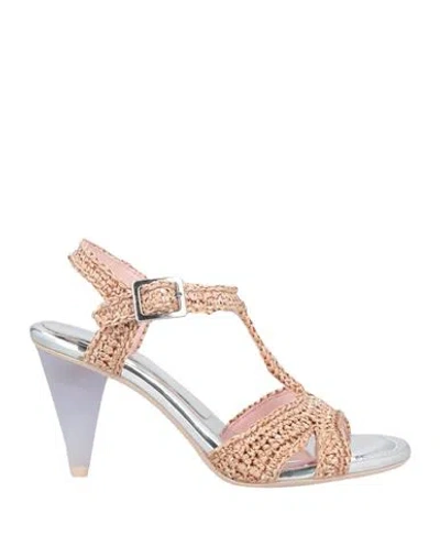 Ras Woman Sandals Sand Size 8 Textile Fibers In Beige