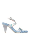 Ras Woman Sandals Silver Size 8 Leather In Silver