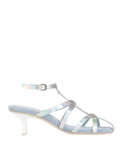 Ras Woman Sandals Sky Blue Size 7 Leather