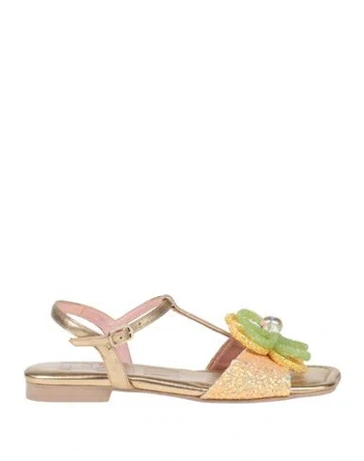 Ras Woman Sandals Yellow Size 11 Textile Fibers