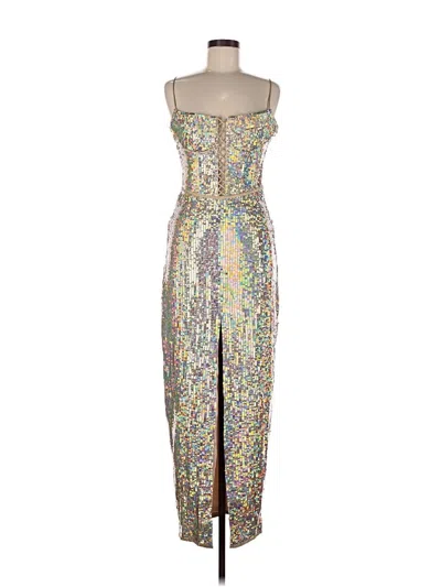 Pre-owned Rasario Cocktail Dress In Silver