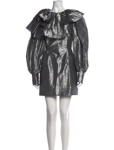 Pre-owned Rasario Crew Neck Mini Dress In Multi