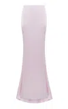 Rasario Draped Satin Maxi Skirt In Light Pink