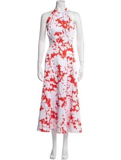 Pre-owned Rasario Floral Print Midi Length Dress In Multicolor