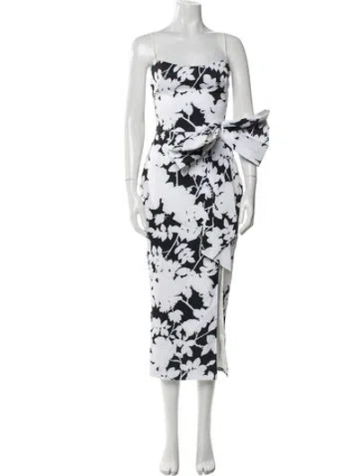 Pre-owned Rasario Floral Print Midi Length Dress W/ Tags In Multi