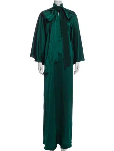 Pre-owned Rasario Mock Neck Long Dress W/ Tags In Green