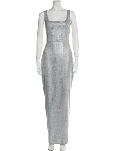 Pre-owned Rasario Nylon Long Dress In Multi