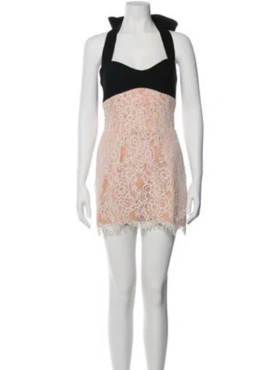 Pre-owned Rasario Nylon Mini Dress In Black