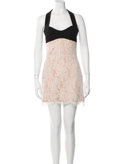Pre-owned Rasario Nylon Mini Dress In Black