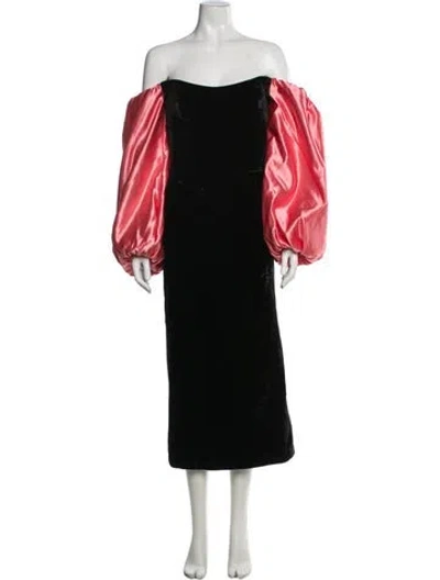 Pre-owned Rasario Off-the-shoulder Knee-length Dress W/ Tags In Multi