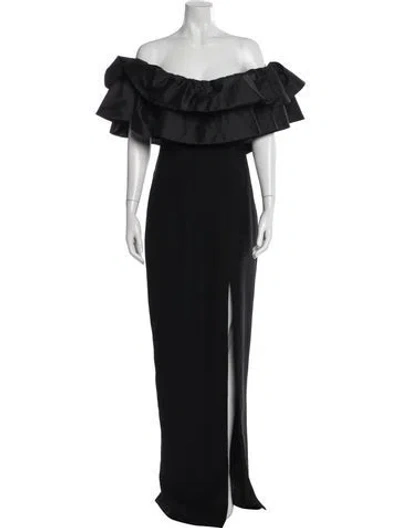 Pre-owned Rasario Off-the-shoulder Long Dress W/ Tags In Black