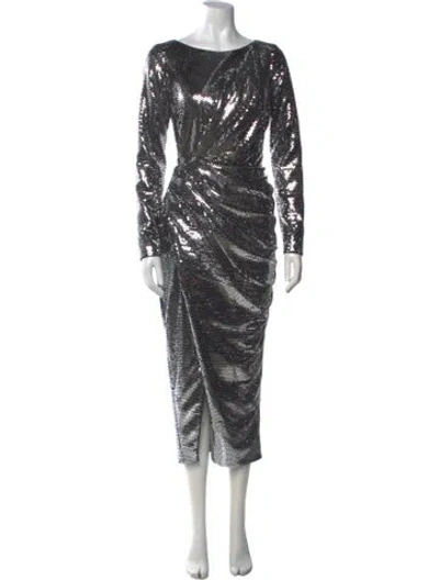 Pre-owned Rasario Patterned Midi Length Dress W/ Tags In Multicolor