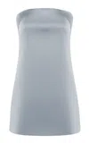 Rasario Satin Mini Dress In Grey