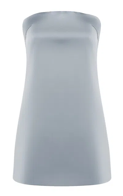Rasario Satin Mini Dress In Grey