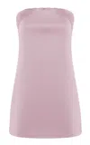 Rasario Satin Mini Dress In Light Pink