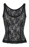 Rasario Scoop-neck Lace Tank Top In Black