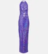 Rasario Sequin-embellished Gown In Violet