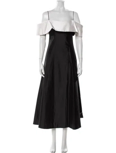 Pre-owned Rasario Silk Long Dress W/ Tags In Black