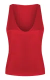 Rasario Silk Top In Red